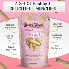 Snack Amor Jowar Sticks Onion Masala (Pack of 3)