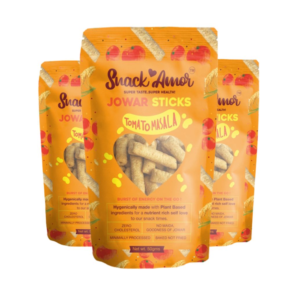 Snack Amor Jowar Sticks Tomato Masala (Pack of 3)