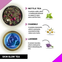 TEACURRY Skin Glow Tea (1 Month pack | 30 tea bags) - Helps in Skin Nourishment, Hydration & Detoxification