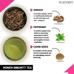 TEACURRY Immunity Booster Chai (1 Month pack | 30 Tea Bags) - Helps in Anti-Inflammation, Immunity, Cold, Flu