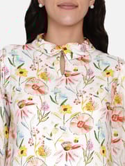The Kaftan Company-Off-White Brushed Dandelion Maternity Dress