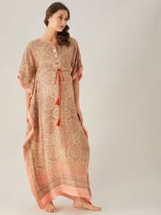 The Kaftan Company-Peach Paradise Maternity and Feeding Kaftan