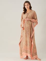 The Kaftan Company-Peach Paradise Maternity and Feeding Kaftan