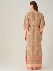 The Kaftan Company-Peach Paradise Maternity and Feeding Kaftan