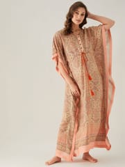 The Kaftan Company-Peach Paradise Maternity and Feeding Kaftan