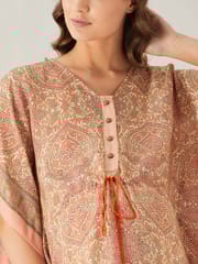 The Kaftan Company-Peach Paradise Maternity and Feeding Kaftan