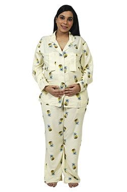 Chicmomz Pineapple Print Maternity Nightsuit