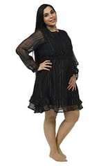 Chicmomz Bling Skater Dress in Black