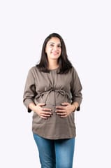 Chicmomz A-Line Maternity Top in Cocoa