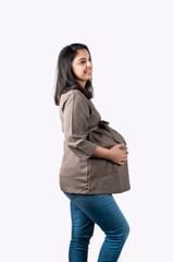 Chicmomz A-Line Maternity Top in Cocoa