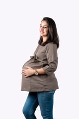 Chicmomz A-Line Maternity Top in Cocoa