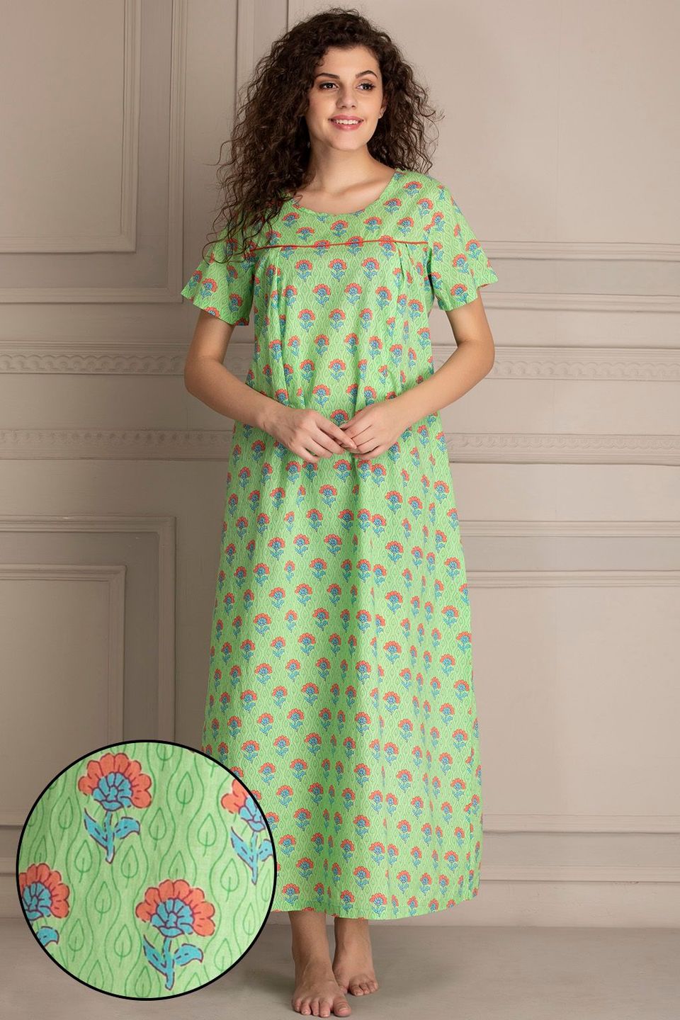 Buy Clovia Owl Print Short Night Dress in Baby Pink - 100% Cotton Online in  India at Bewakoof