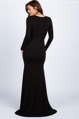 Plum and Peaches Long Sleeve Maternity Photoshoot Gown