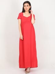 The Mom Store Crimson Lace Maternity Dress