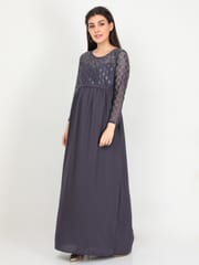 The Mom Store Glamorous Grey Maternity Gown