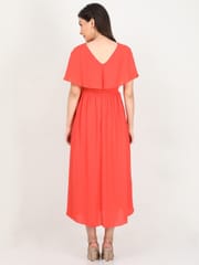 The Mom Store Orange Daffodils Maternity and Nursing Gown