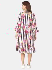 The Mom Store Stripes and Roses Maternity and Nursing Dress