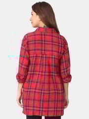 The Mom Store Red Plaid Maternity and Nursing Shirt
