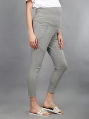 The Mom Store Comfy Maternity Leggings Grey