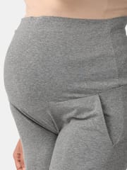 The Mom Store Comfy Maternity Joggers Light Grey
