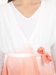 The Mom Store Peach Ombre Dyed Wrap Shrug