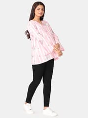 The Mom Store Pink Stripes Maternity and Nursing Top