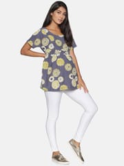 The Mom Store Grey Dahlia Maternity and Nursing Top