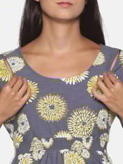 The Mom Store Grey Dahlia Maternity and Nursing Top