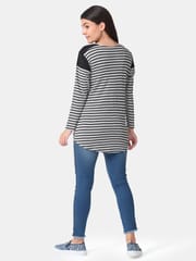 The Mom Store Breton Stripe Maternity and Nursing Top