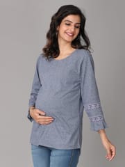 The Mom Store Lace Magic Maternity Top