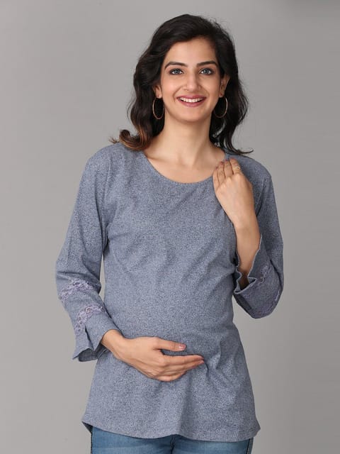 The Mom Store Lace Magic Maternity Top