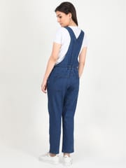 The Mom Store Maternity Denim Dungaree with Elasticated Waist Blue