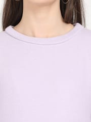 The Mom Store Lilac with White Sleeveless Inner Maternity and Nursing Sweatshirt 2 Piece Set