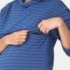 The Mom Store Dazzling Blue Shawl Collar Maternity and Nursing Sweat top