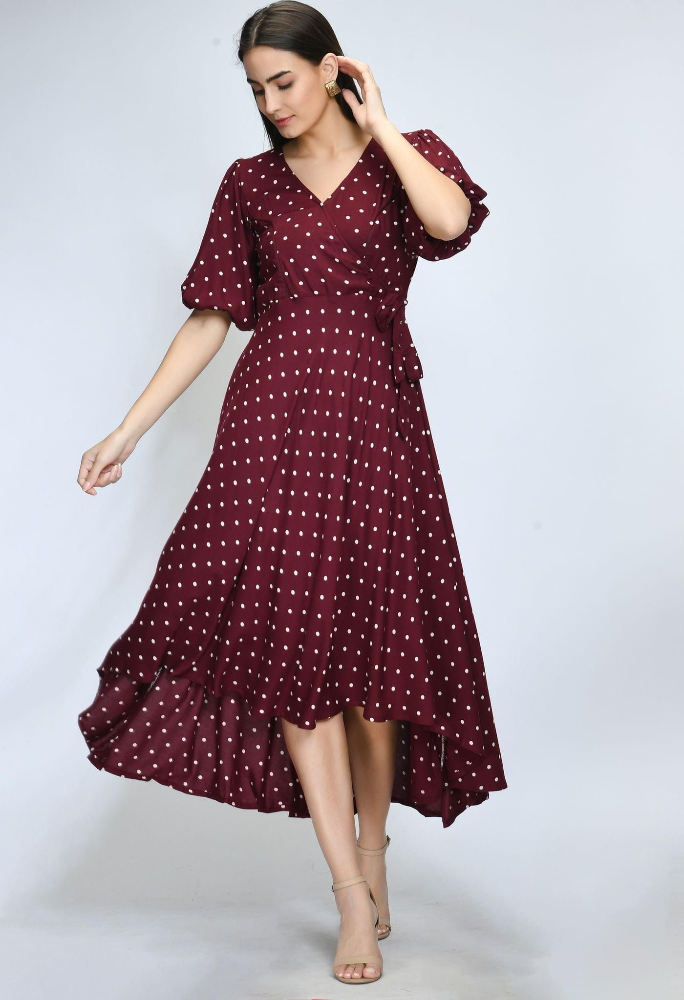 Polka dot nursing dress on sale