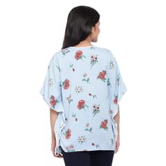 Mometernity Striped Floral Maternity Kaftan Top