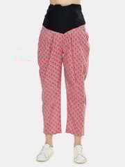 Mometernity Pink All over Floral Print Maternity Top & Pant set