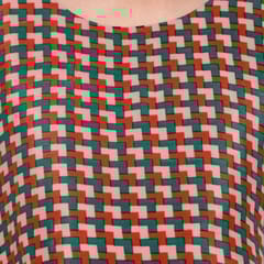 Mometernity Geometric Print Maternity Poncho Cape Top
