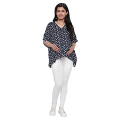 Mometernity Off White Over Belly Maternity Leggings With Pockets
