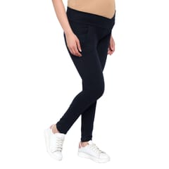 Mometernity Navy Blue Under Belly Maternity Leggings with Pockets