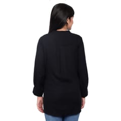 Mometernity Black Solid Button Down Maternity & Nursing Shirt