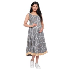 Mometernity Sleeveless Ikat Maternity Kurta Dress