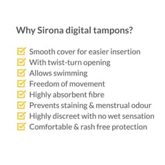 Sirona Premium Digital Tampon Heavy Flow  -  12 Pieces