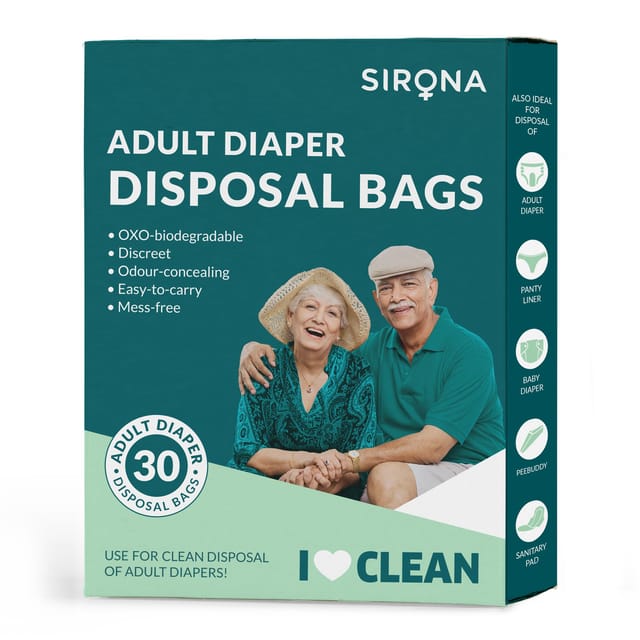 Sirona Premium Adult Diaper Disposal Bags  -  30 Bags