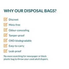 Sirona Premium Adult Diaper Disposal Bags  -  10 Bags