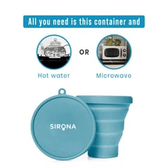 Sirona Collapsible Silicone Cup Foldable Sterilizing Container Cup for Menstrual Cups  -  1 Unit