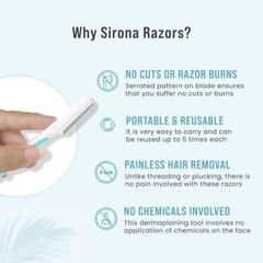 Sirona Reusable Eyebrow & Face Razor for Women  -  2 Razors