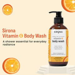 SIRONA Natural Vitamin C Body Wash for Men & Women  -  300 ml