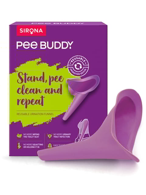 SIRONA Peebuddy - Stand And Pee Reusable Portable Urination Funnel For Women ( 1 Unit)