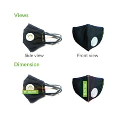 SIRONA BodyGuard Reusable Anti Pollution Face Mask with Activated Carbon, N99 + PM2.5 for Kids